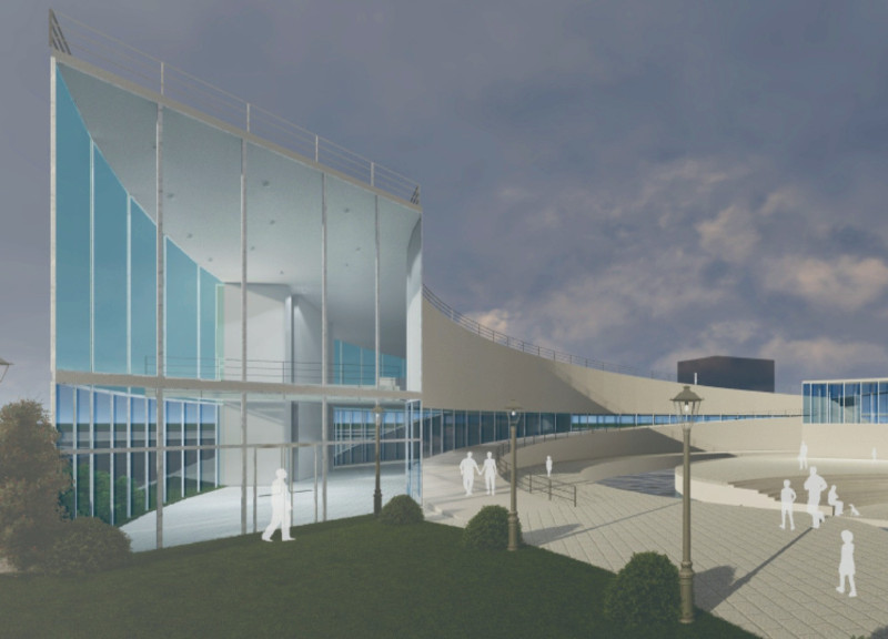 Dynamic Spaces of Glass and Concrete Integrating Nature Along Historic Waterways