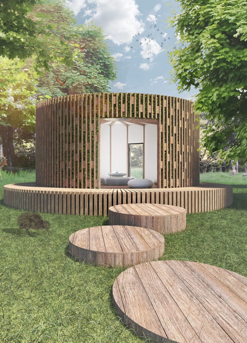 Sustainable Green Roof and Circular Design Enhanced By Natural Wood Elements