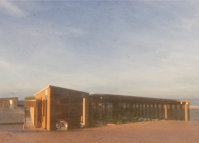 Charred Wooden Shingles and Cross-Laminated Timber Embrace Community Agriculture