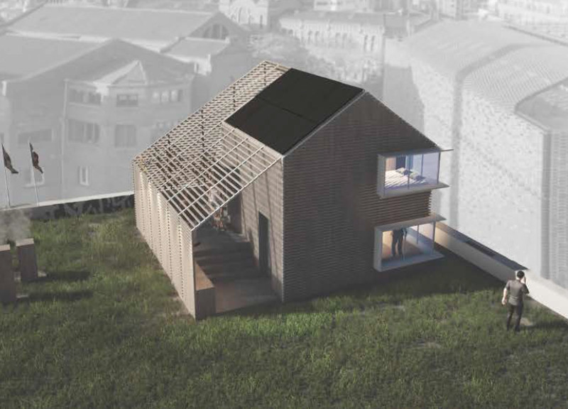 Charred Wooden Shingles and Cross-Laminated Timber Panels Create a Compact Urban Retreat  