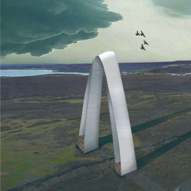 Tensile Structure of Natural Volcanic Rock Embracing Tectonic Landscapes for a Multifunctional Visitor Experience