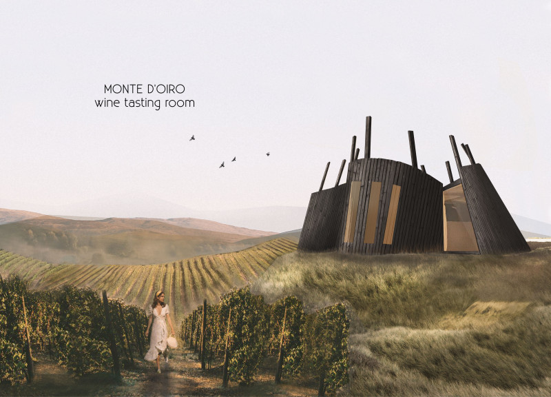 Charred Wood Facade Harmonizing With Sustainable Cork In A Vineyard Tasting Space