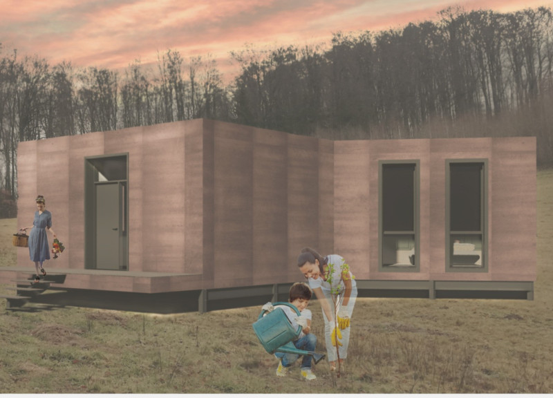 Corten Steel Facades and Triangular Volumes in Sustainable Residential Living  