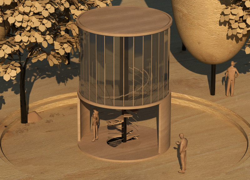 Reflective Glass And Stone Memorial Emphasizing Interconnectedness Through Introspection