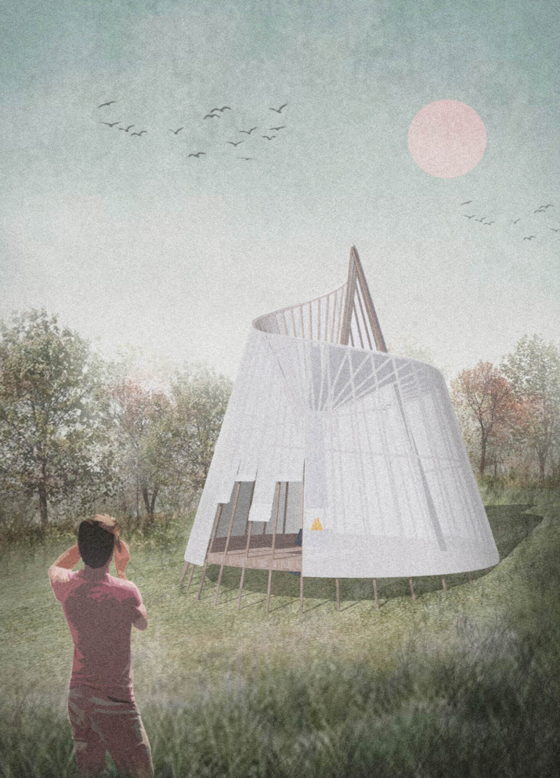 Charred Wooden Shingles and Sustainable Timber Elevate Serenity in Mindfulness Cabin  