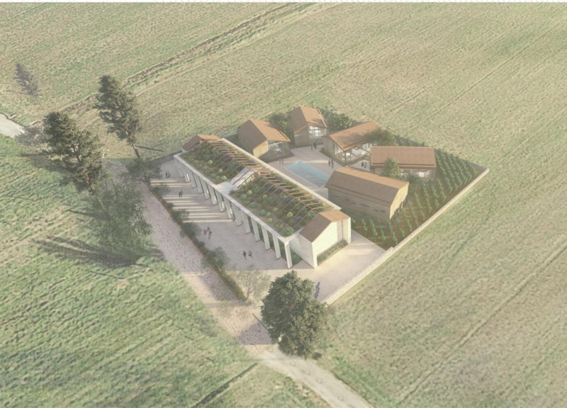 Rammed Earth Walls and Natural Timber Create Harmonious Communal Spaces in Italy