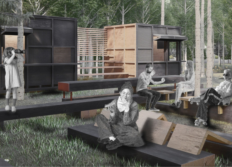 Charred Wooden Shingles and Cross-Laminated Timber Create A Community Gathering Space Amidst Latvia's Forests
