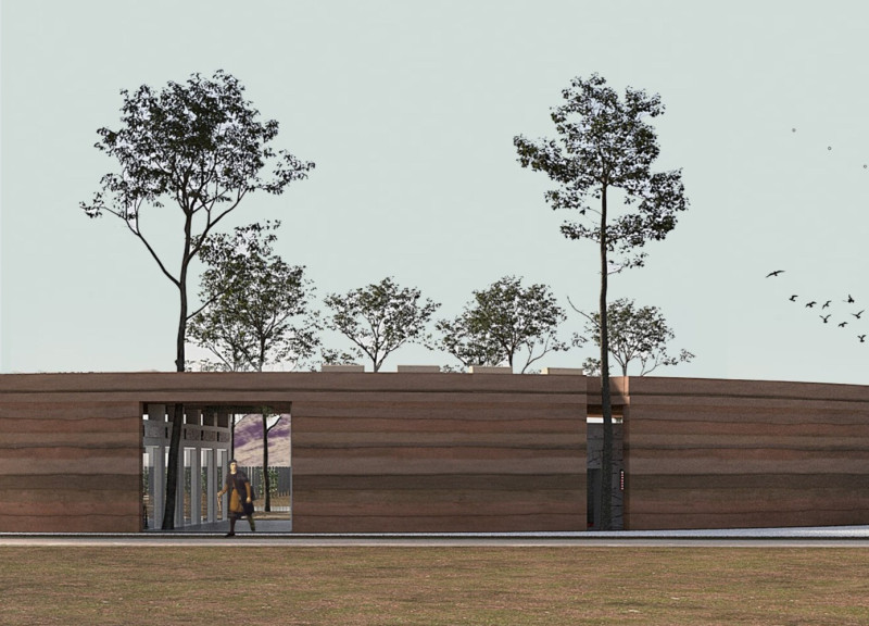 Rammed Earth Structure Embracing Local Stone in the Heart of Tuscany