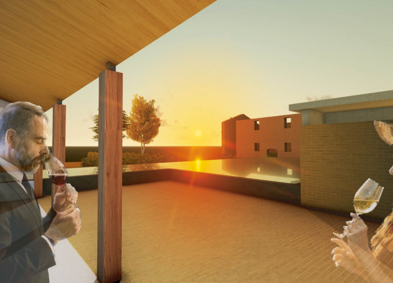 Natural Light Frames Within A Clay Brick And Timber Oasis In A Vineyard Environment
