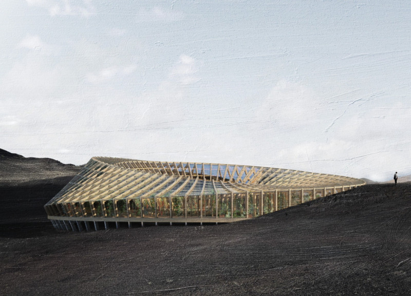 Circular Green Roof Structure Featuring Glue-Laminated Timber and Photovoltaic Integration for Sustainable Dining Experience