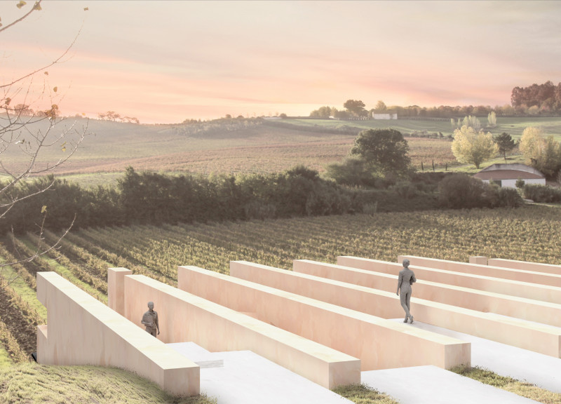 Charred Wooden Shingles and Natural Light Enhance the Tasting Experience in a Vineyard Setting