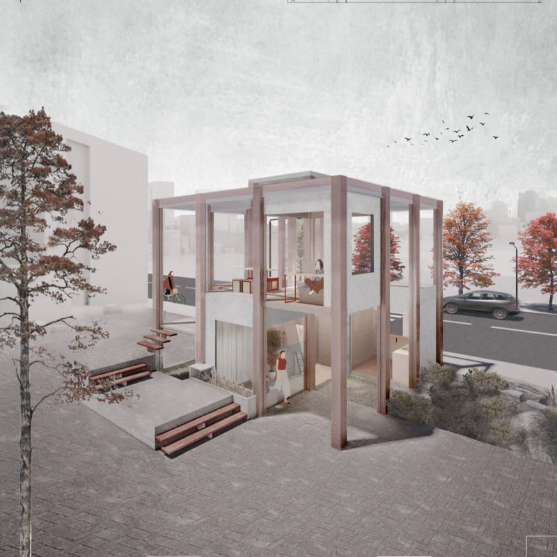 Charred Wooden Shingles and Steel Frames Create Flexible Micro-Living Spaces