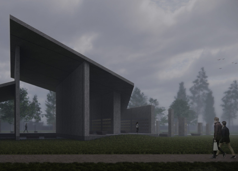 Natural Light and Recycled Concrete Create Serenity in a Contemporary Columbarium  