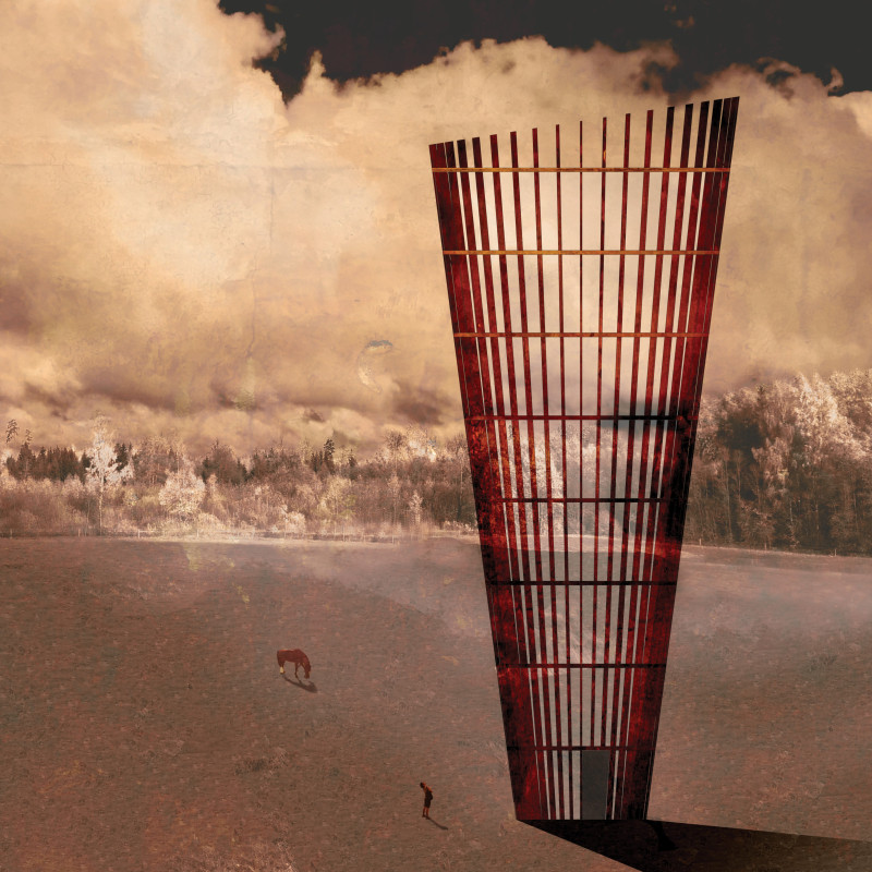 Charred Wooden Shingles and Biophilic Elements in a Community-Centric Space  
