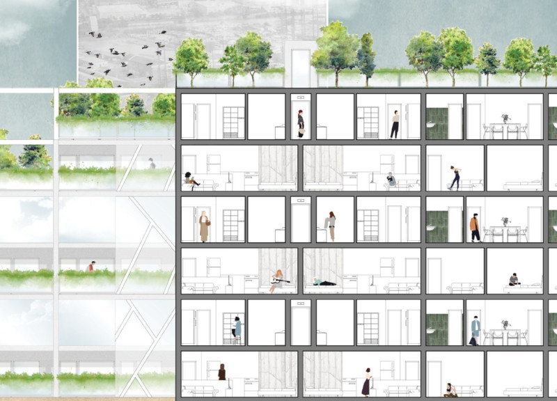 Cross-Laminated Timber Structures Intertwined With Green Roofs in Urban Living Spaces
