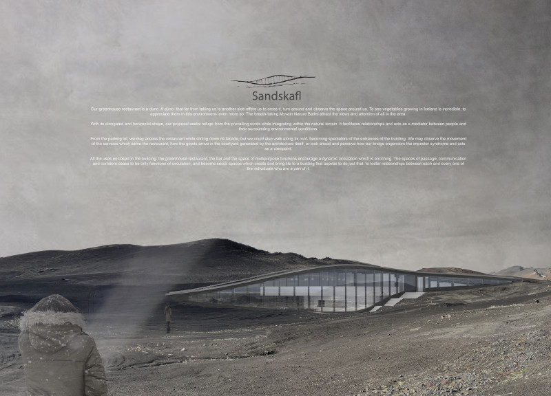 Curvilinear Greenhouse Featuring Glulam Beams and Thermal Glazing Overlooking Icelandic Landscapes