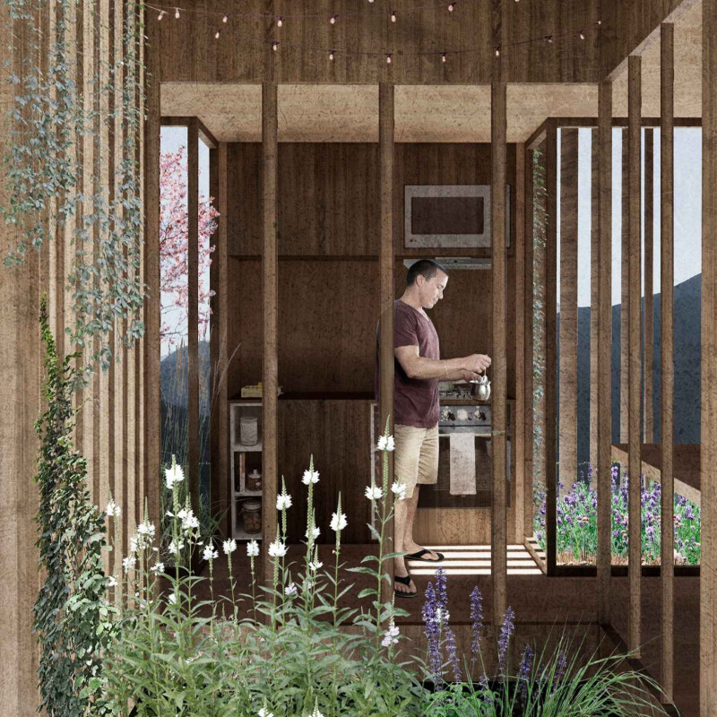 Charred Wooden Shingles and Cross-Laminated Timber Panels Create Seamless Living Integration with Nature