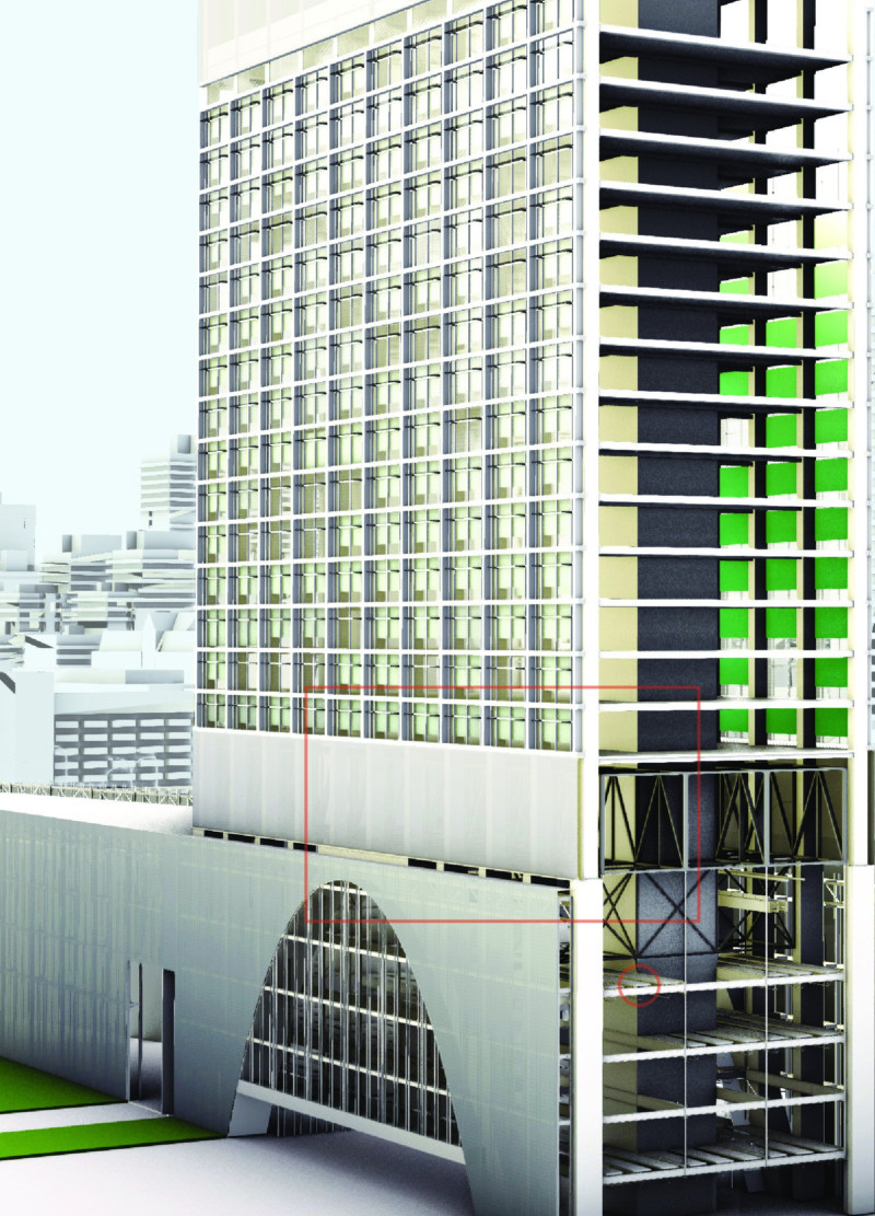 Suspended Framework With Steel Cables and Glass Facades Enhancing Urban Living Spaces  