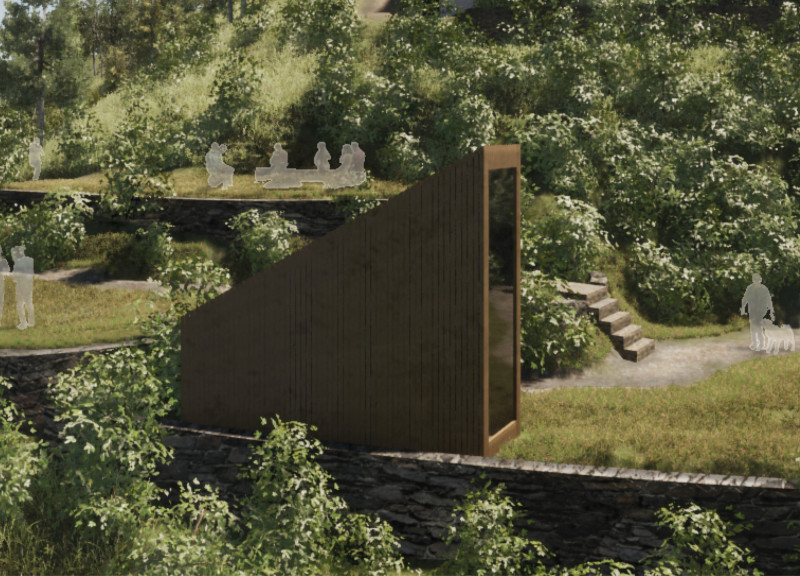 Terraced Retreat Crafted from Larch with Eco-Friendly Composite Materials for Mindful Living  