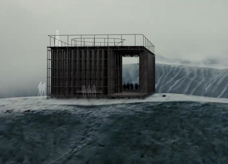 Charred Cedar Structure Embracing Volcanic Landscape As An Eco-Friendly Visitor Hub