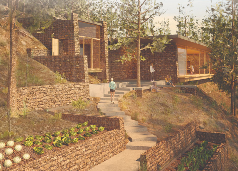 Charred Wooden Shingles and Passive Design in a Versatile Urban Facility  
