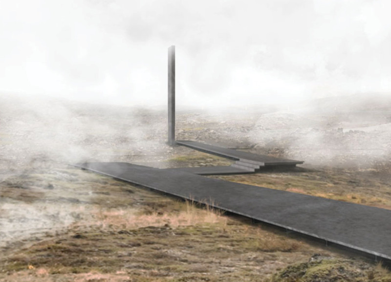 Visitor Center Embracing Natural Fissures with Re-purposed Metal and Steel Frame Construction