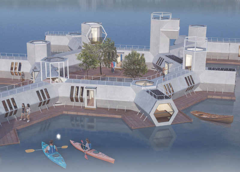 Modular Floating Units Crafted From Durable Composite Materials Promoting Coastal Resilience  