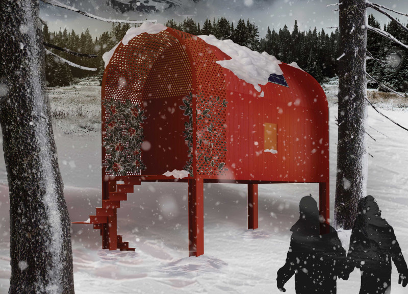 Curved Roof and Recycled Metal Structure Enhances Compact Living Experience  