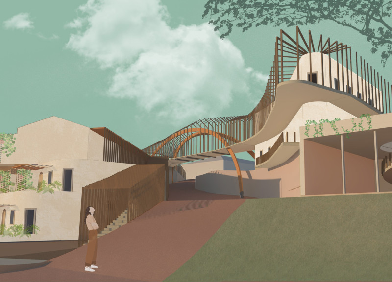 Sky Bridge And Local Stone Create A Serene Vineyard Retreat With Sustainable Wood Elements