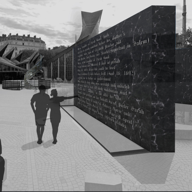 Black Marble Tribute With Undulating Roof and Interactive Spaces In A Historical Context