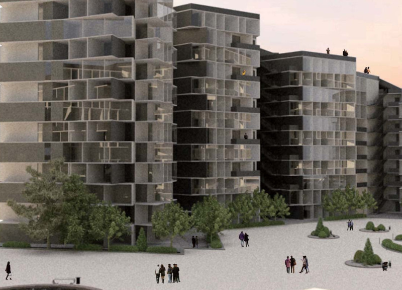 Charred Wooden Shingles and Transparent Facades in Sustainable Urban Living