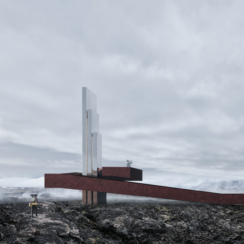 Reflective Surfaces and Basalt Façade Create an Immersive Experience in a Sustainable Visitor Center