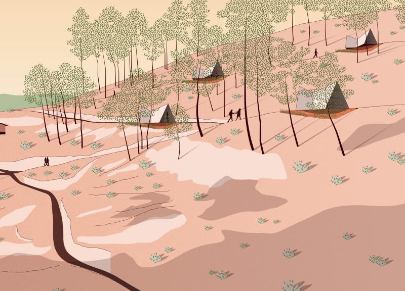 Cork Insulation and Terracotta Roofs in a Sustainable Cabin Retreat  
