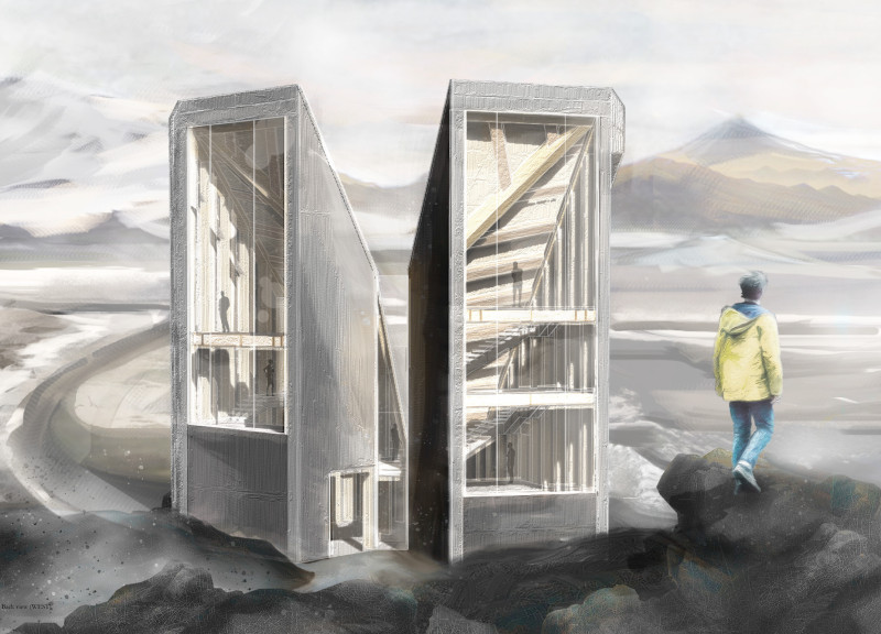 Cave-Inspired Structure Crafted From Basalt and Timber With Maximized Natural Light 