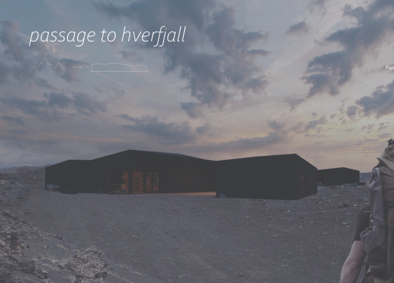 Charred Wooden Shingles Enhancing Visitor Experience in a Volcanic Landscape