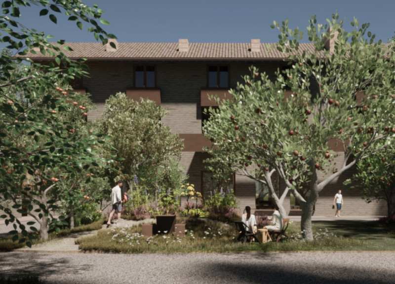 Rammed Earth and Corten Steel Retreat With Elevated Terraces Overlooking Natural Landscapes