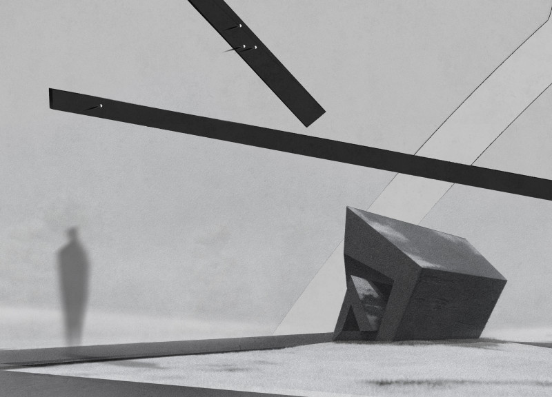 Intersecting Geometries of Concrete and Steel in a Memorial for Reflection and Remembrance