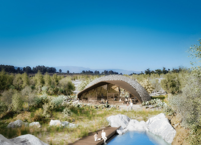 Spiral Structure of Bamboo and Glass Embracing Natural Light for Community Engagement