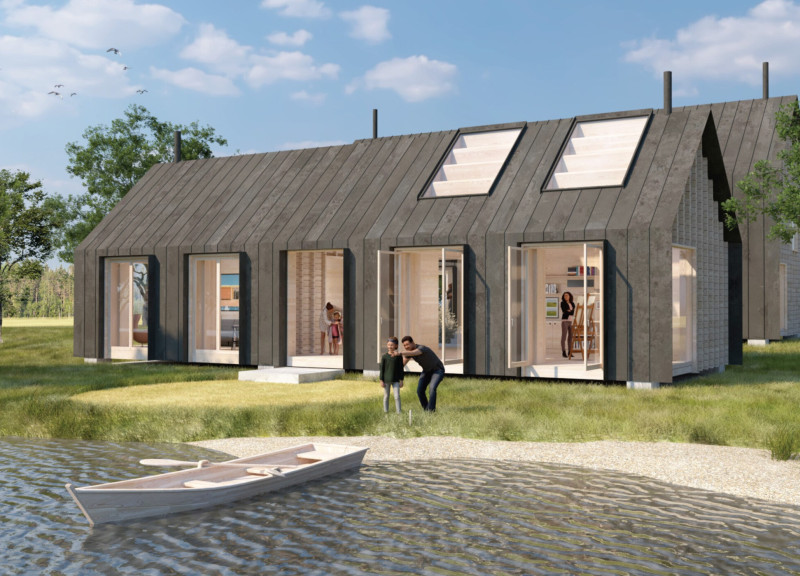 Charred Timber Cladding and Expansive Windows Create a Community-Focused Family Retreat  