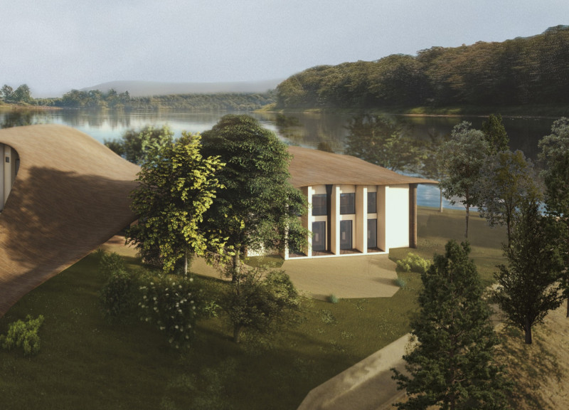 Curved Glulam Roof Enhances Bat Habitat Within Sustainable Lakeside Studios  