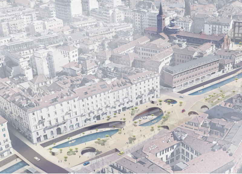 Natural Stone Pathways and Multifunctional Spaces Interwoven with Eco-Friendly Steel Details in Urban Milan  