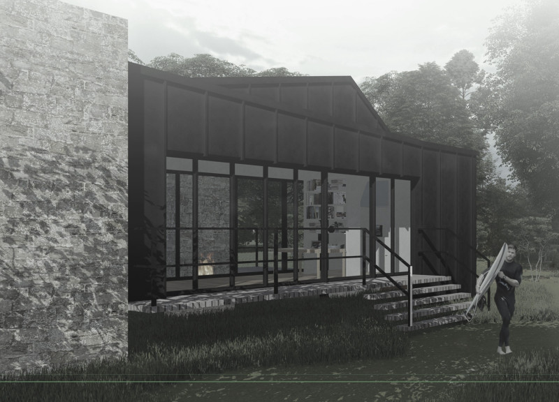 Charred Wooden Shingles and Recycled Concrete Create a Sustainable Family Home