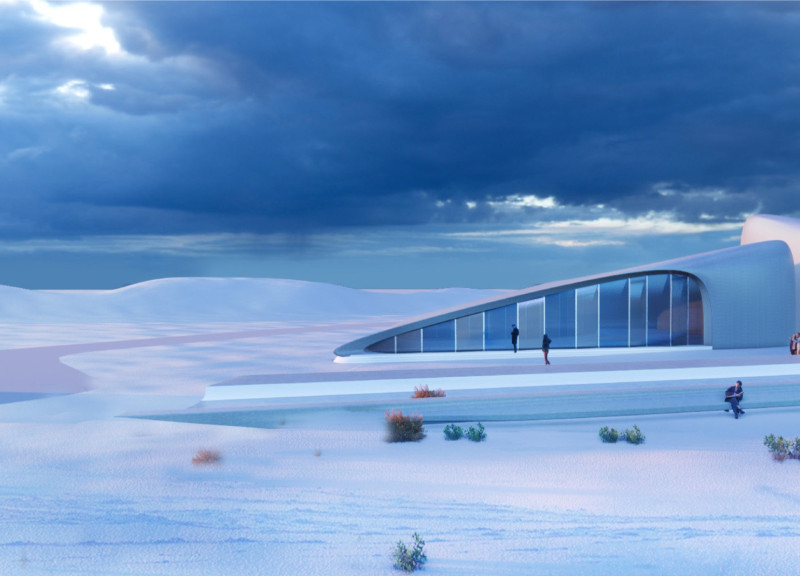 Sunken Cinema Built With Glass Fiber Reinforced Concrete and Rammed Earth Embracing Icelandic Landscape