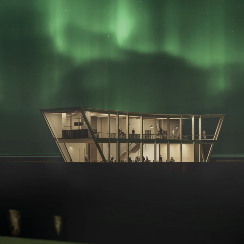 Elevated Community Space Crafted with Cross-Laminated Timber and Lovingly Integrated into Iceland's Volcanic Landscape
