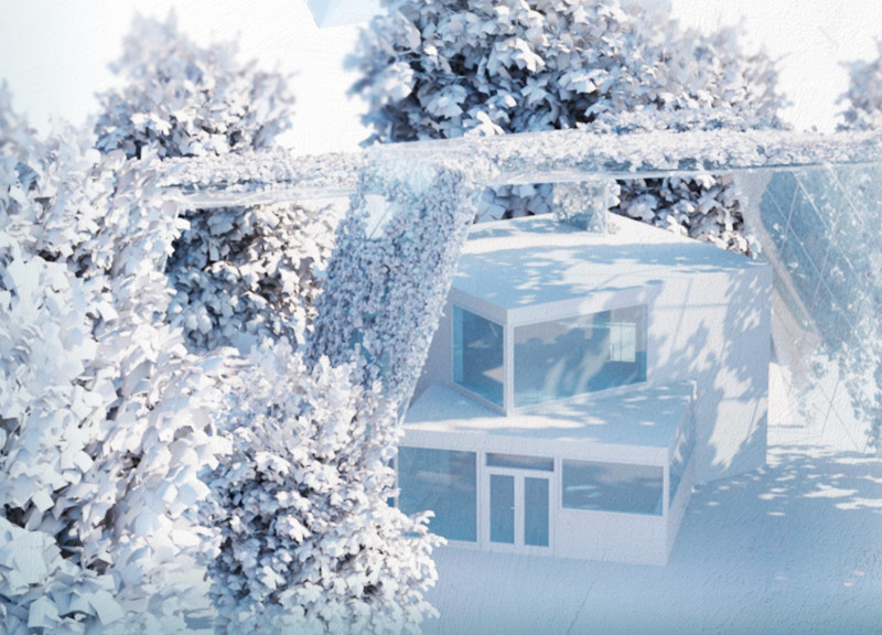 Shadow Play and Glass Façades Enhance Living Experience in a Natural Setting