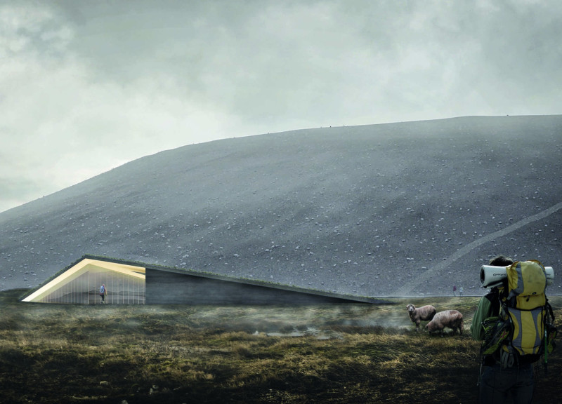Rammed Earth Walls and Turf Roofing in a Community Space Rooted in Icelandic Tradition
