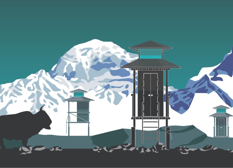 Filtered Rainwater Systems and Adjustable Rack Solutions in Treated Wood Facilities for Mountain Sanitation