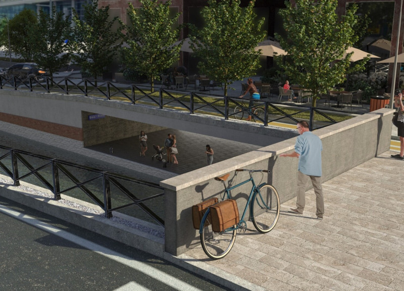 Charred Shingles and Brick Revitalize Historic Waterways Through Sustainable Connectivity