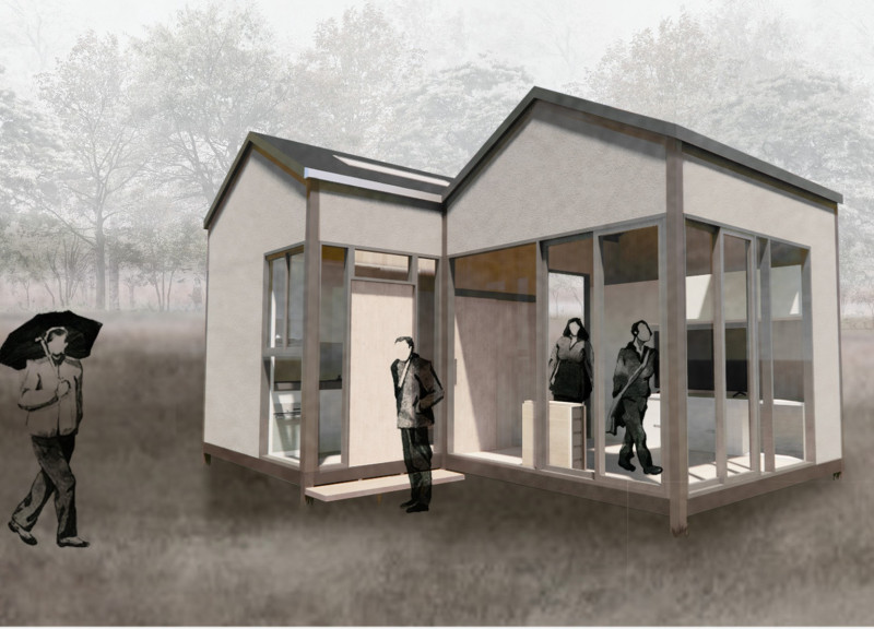 Charred Wooden Shingles Complementing Compact Living in Sustainable Timber Microhomes  