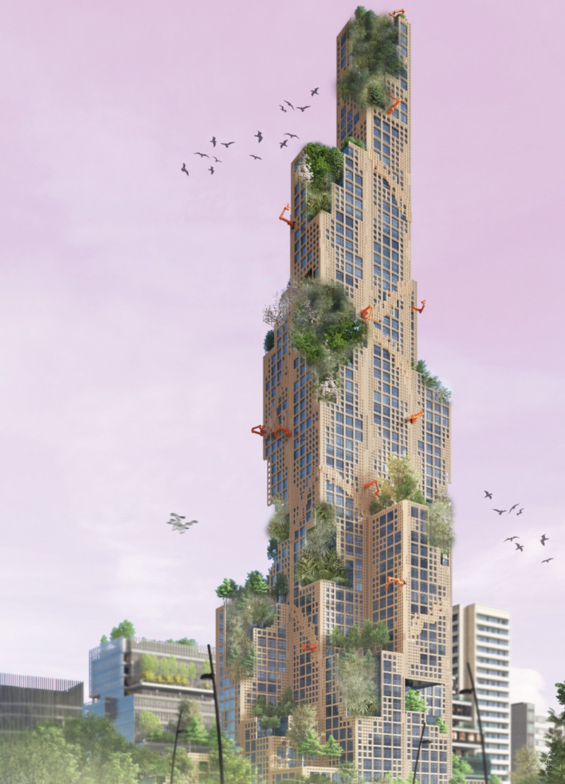 Cross-Laminated Timber Panels Embrace Natural Light in A Sustainable Urban Center  